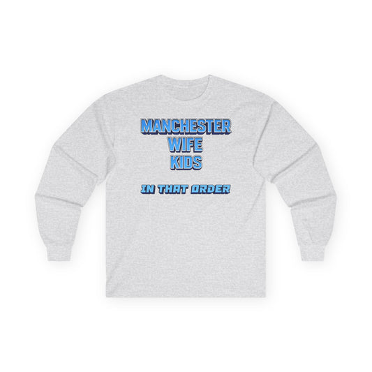 T-Shirt Manches Longues Mixte - In That Order (Manchester City)
