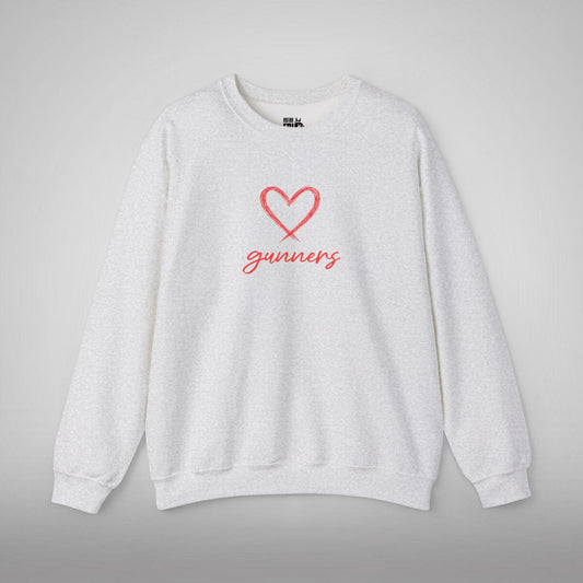 Pull Mixte Brodé - Cœur de Gunners (Arsenal)