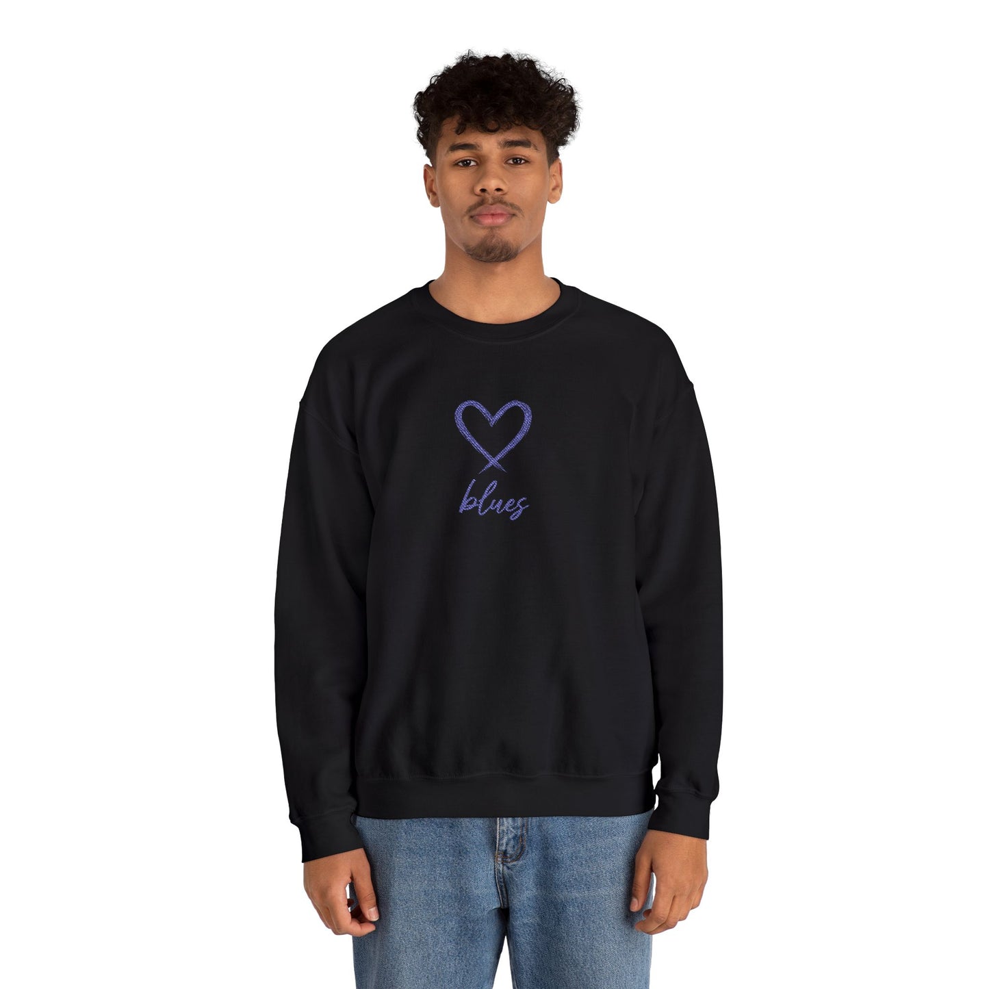 Pull Mixte Brodé - Cœur de Blues (Chelsea)