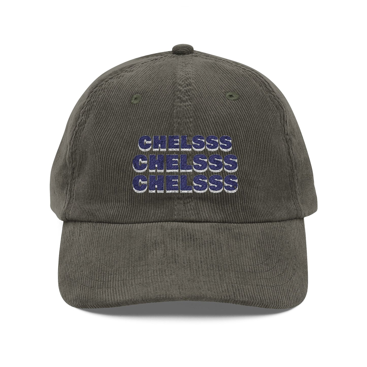 Casquette en velours côtelé et brodé - 'CHELSSS' Chelsea