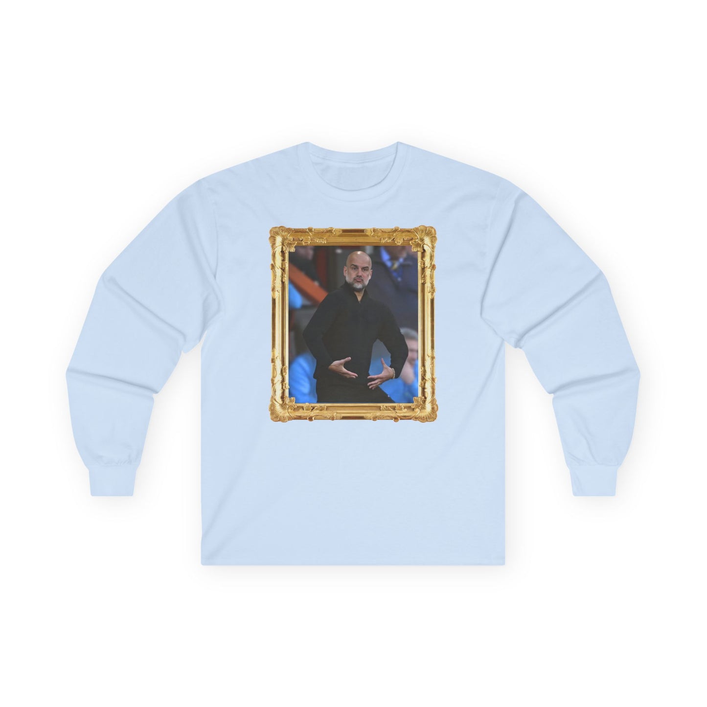 T-Shirt Manches Longues - Pep Guardiola (Manchester City, Gold Frame)