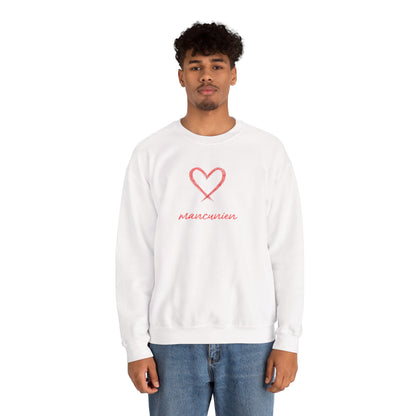 Pull Mixte Brodé - Cœur de Mancunien (Manchester United)