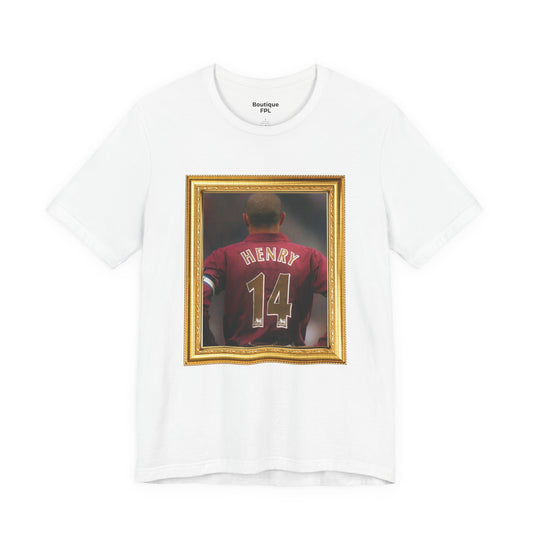 Unisex T-Shirt - Henry Arsenal Legend (Portrait, Gold Frame)