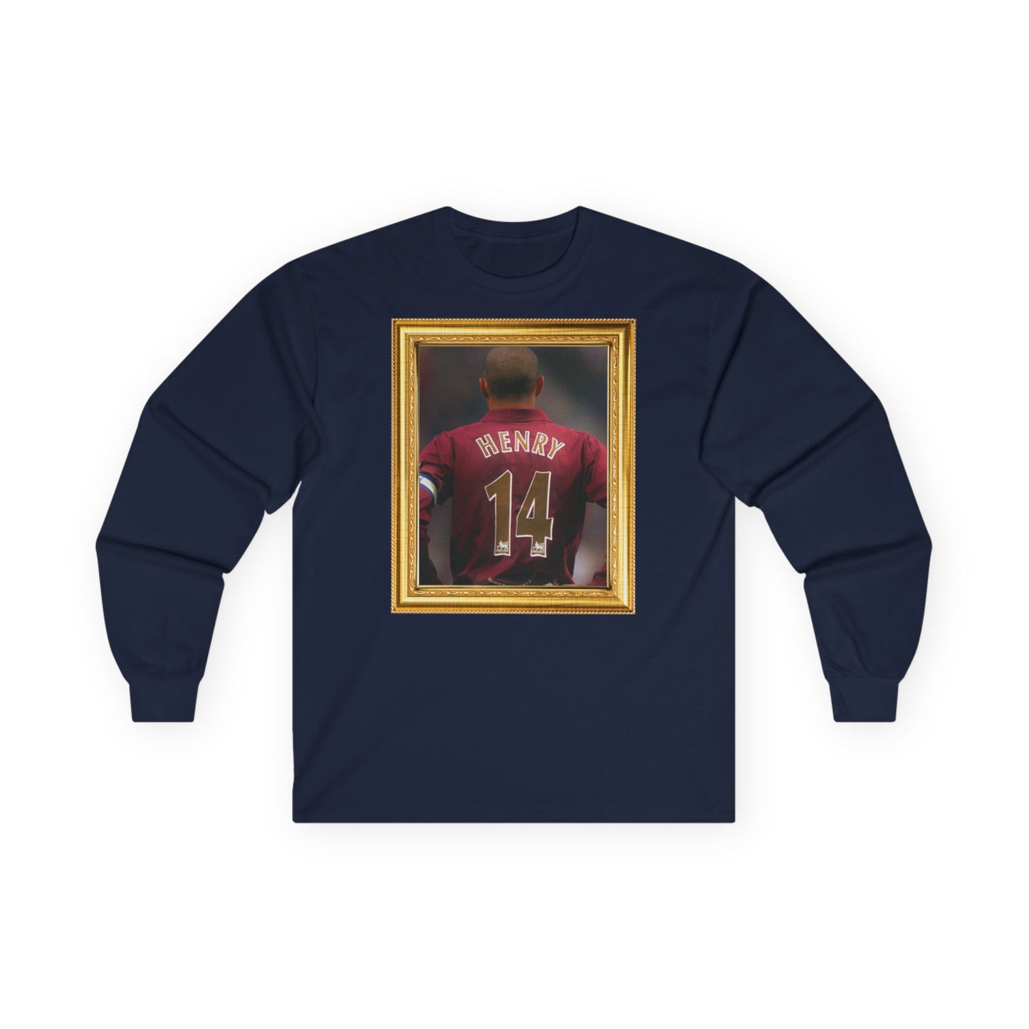 T-Shirt Manches Longues Mixte - Thierry Henry Legend (Arsenal, Gold Frame)