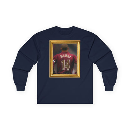 T-Shirt Manches Longues Mixte - Thierry Henry Legend (Arsenal, Gold Frame)