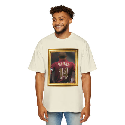 T-Shirt Mixte Oversized - Thierry Henry Legend (Arsenal, Gold Frame)