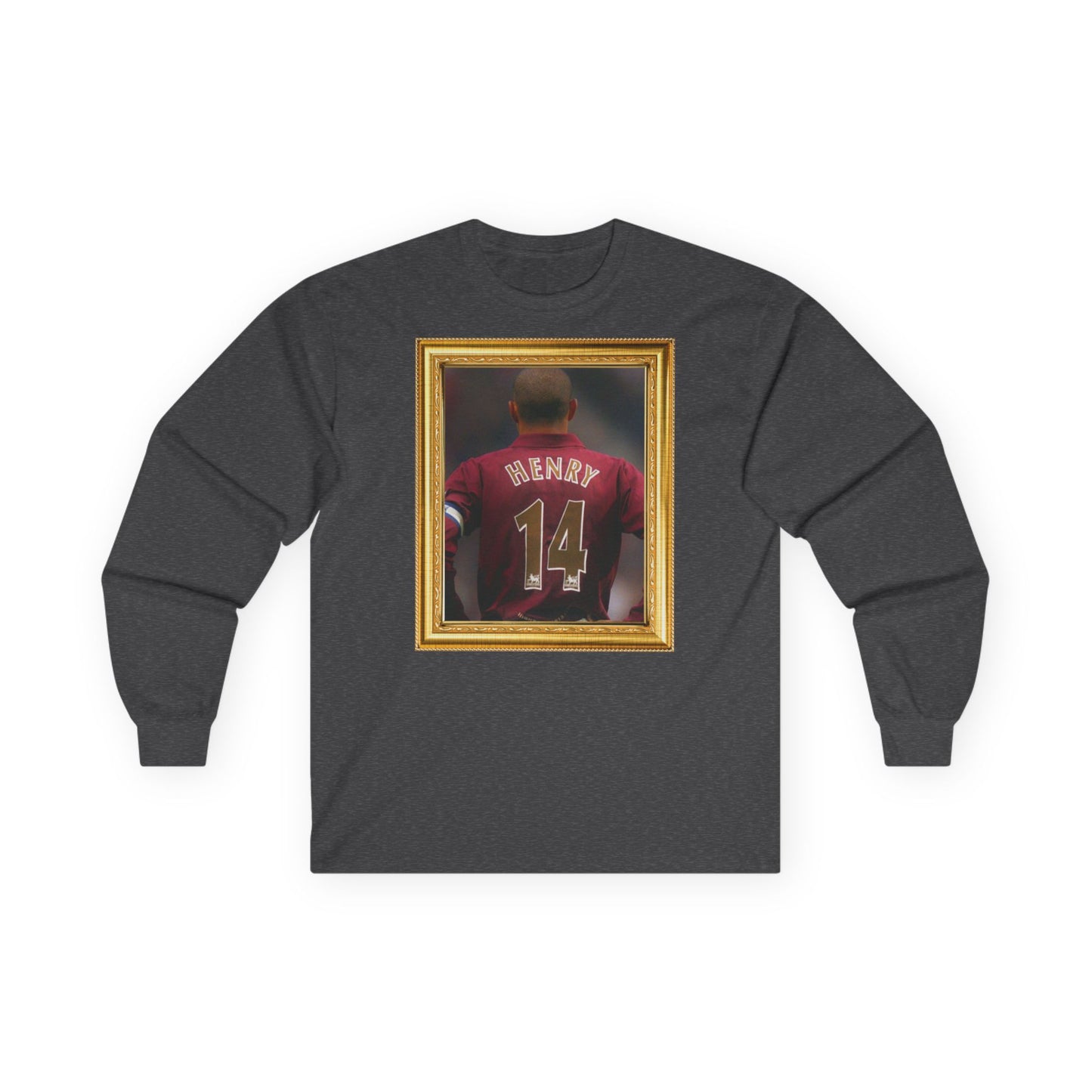 T-Shirt Manches Longues Mixte - Thierry Henry Legend (Arsenal, Gold Frame)