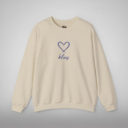 Pull Mixte Brodé - Cœur de Blues (Chelsea)
