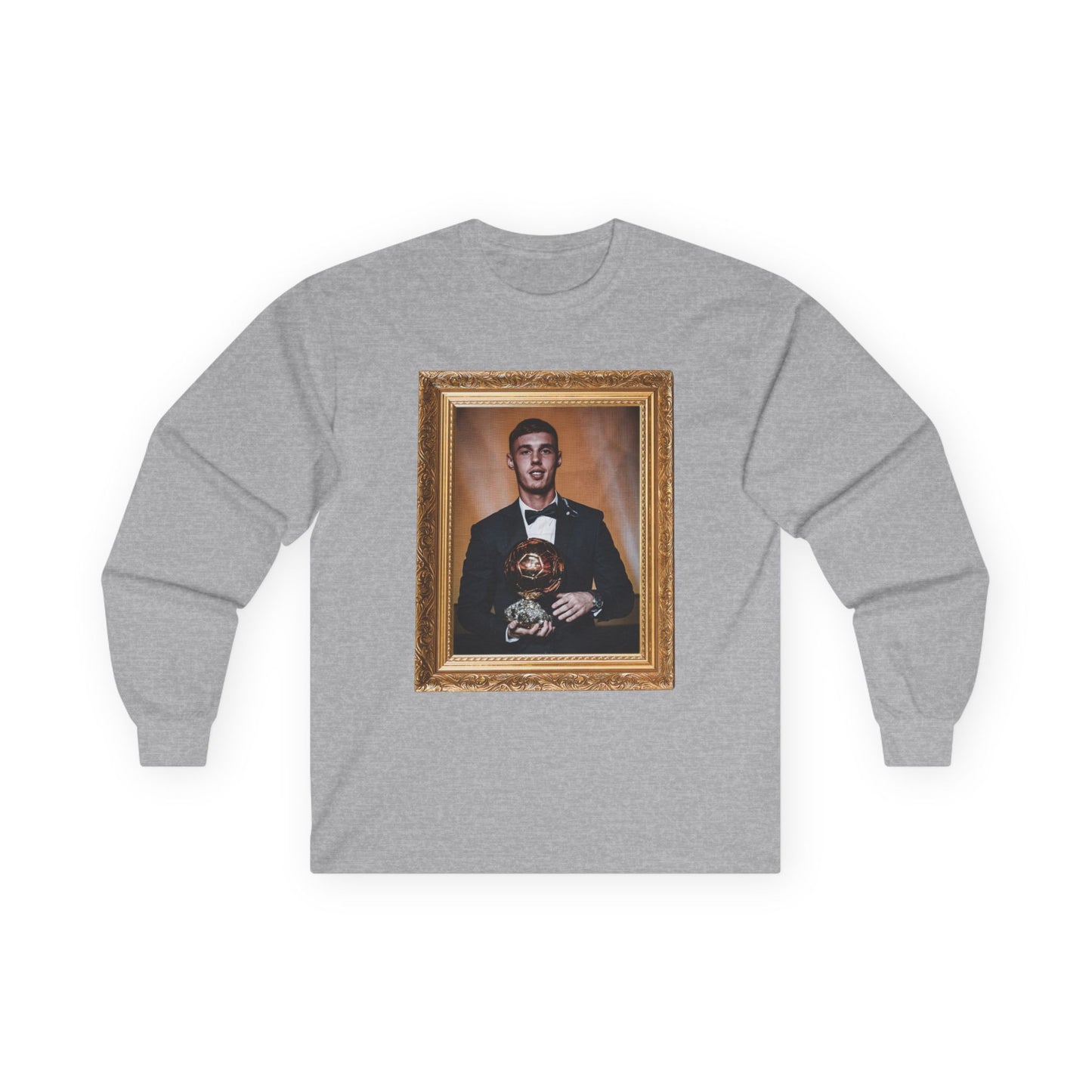 Unisex Long Sleeve T-Shirt - Cole Palmer Ballon d'Or (Chelsea, Gold Frame)