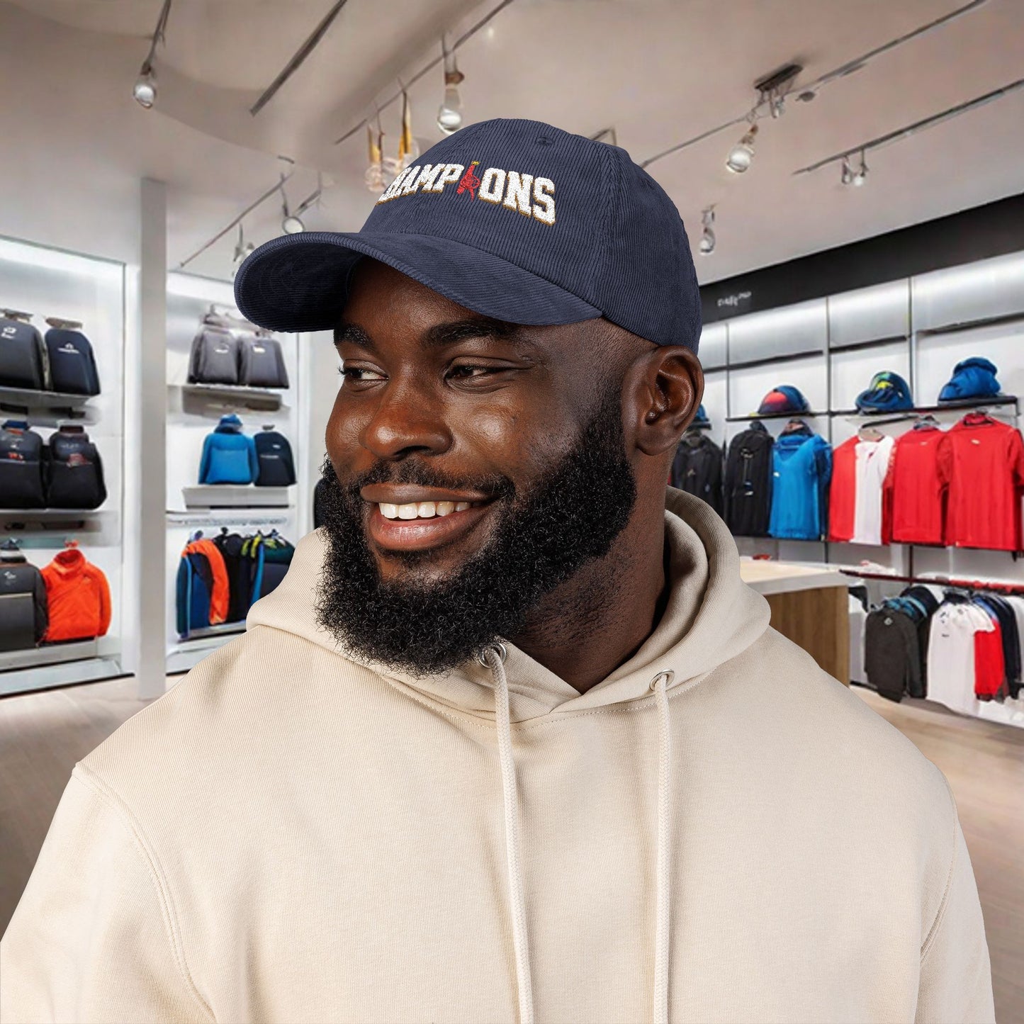 Casquette en velours côtelé et brodé - PL Champions (Arsenal)