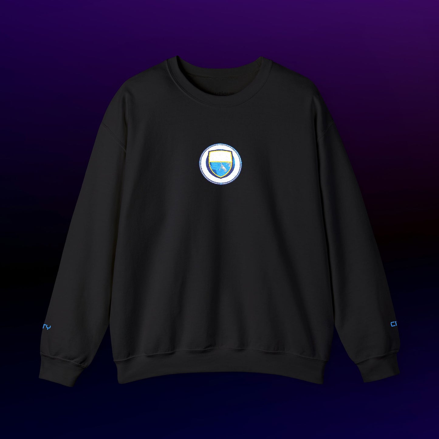 Unisex sweater with embroidered design - Man City