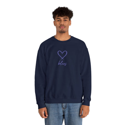 Pull Mixte Brodé - Cœur de Blues (Chelsea)