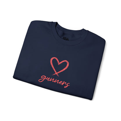 Pull Mixte Brodé - Cœur de Gunners (Arsenal)