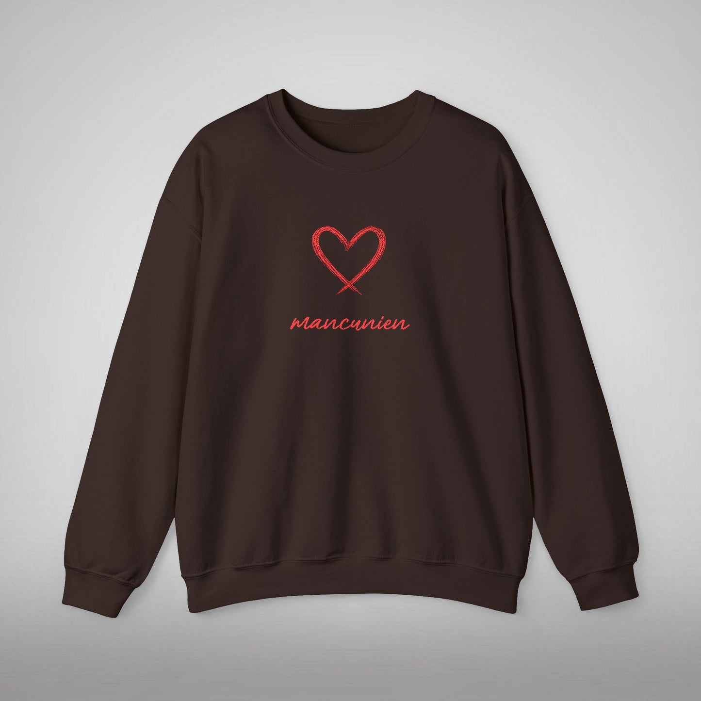 Pull Mixte Brodé - Cœur de Mancunien (Manchester United)