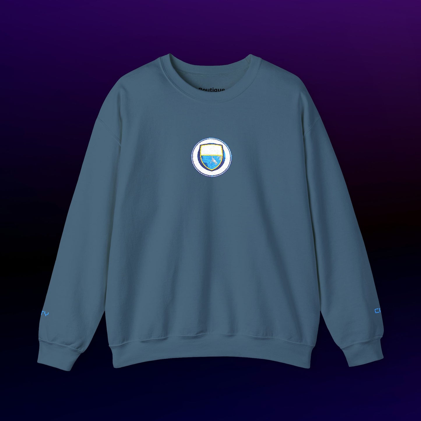 Unisex sweater with embroidered design - Man City