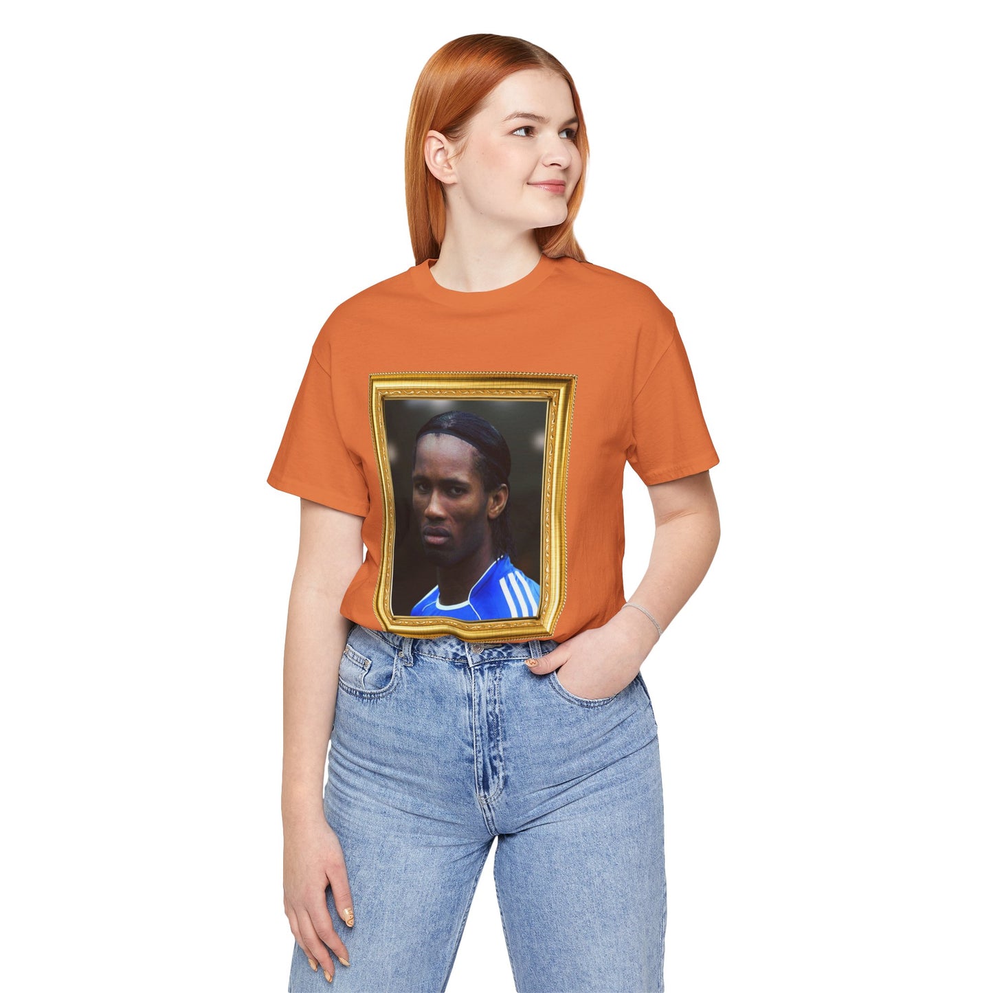 T-Shirt Mixte - Drogba Chelsea Legend (Gold Frame)
