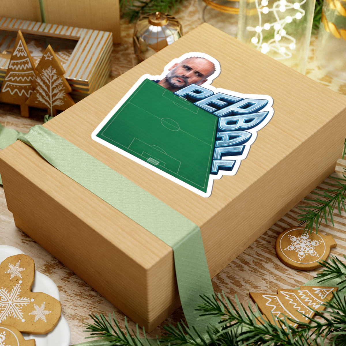 Football Sticker — "Pep Ball" Guardiola (Manchester City)