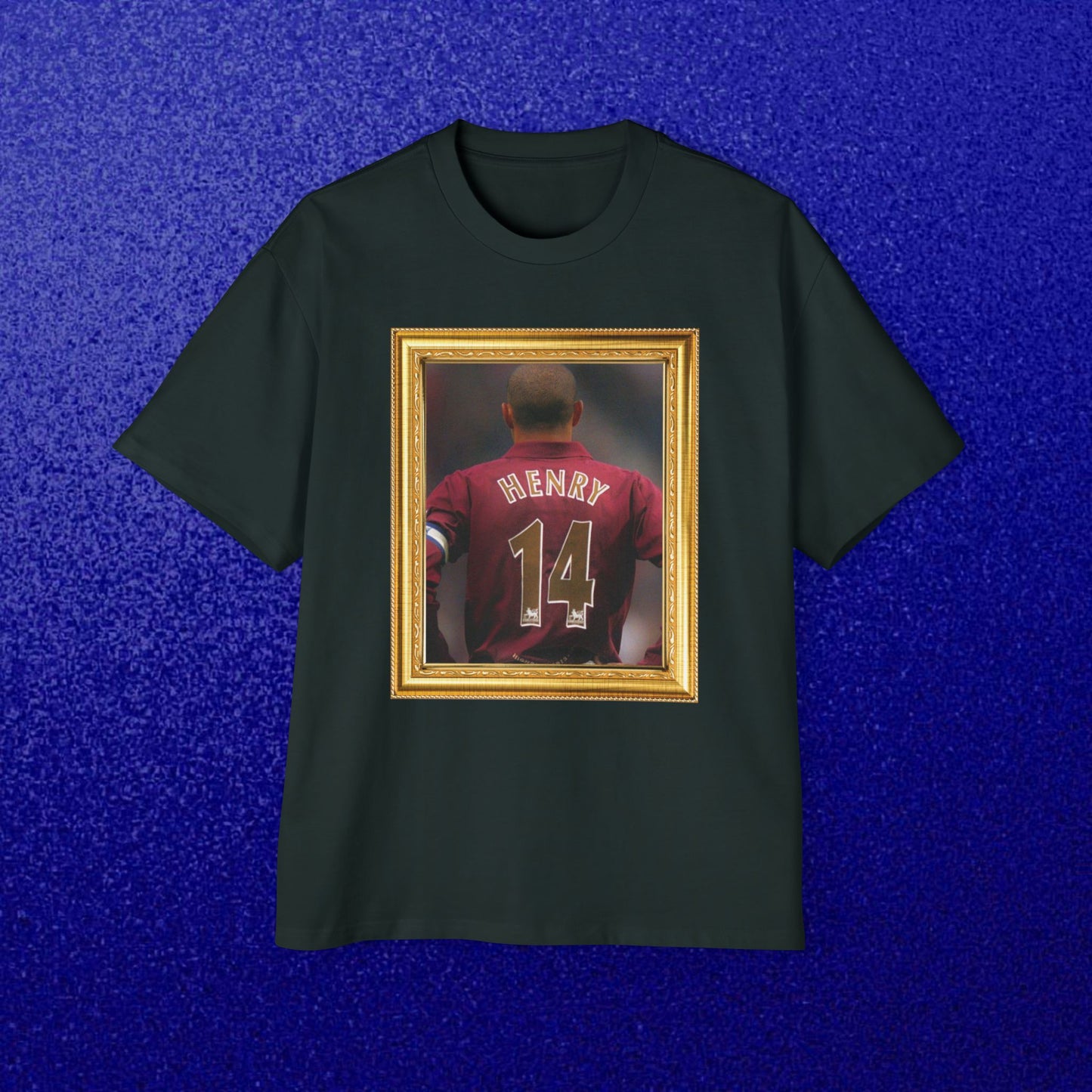 T-Shirt Mixte Oversized - Thierry Henry Legend (Arsenal, Gold Frame)