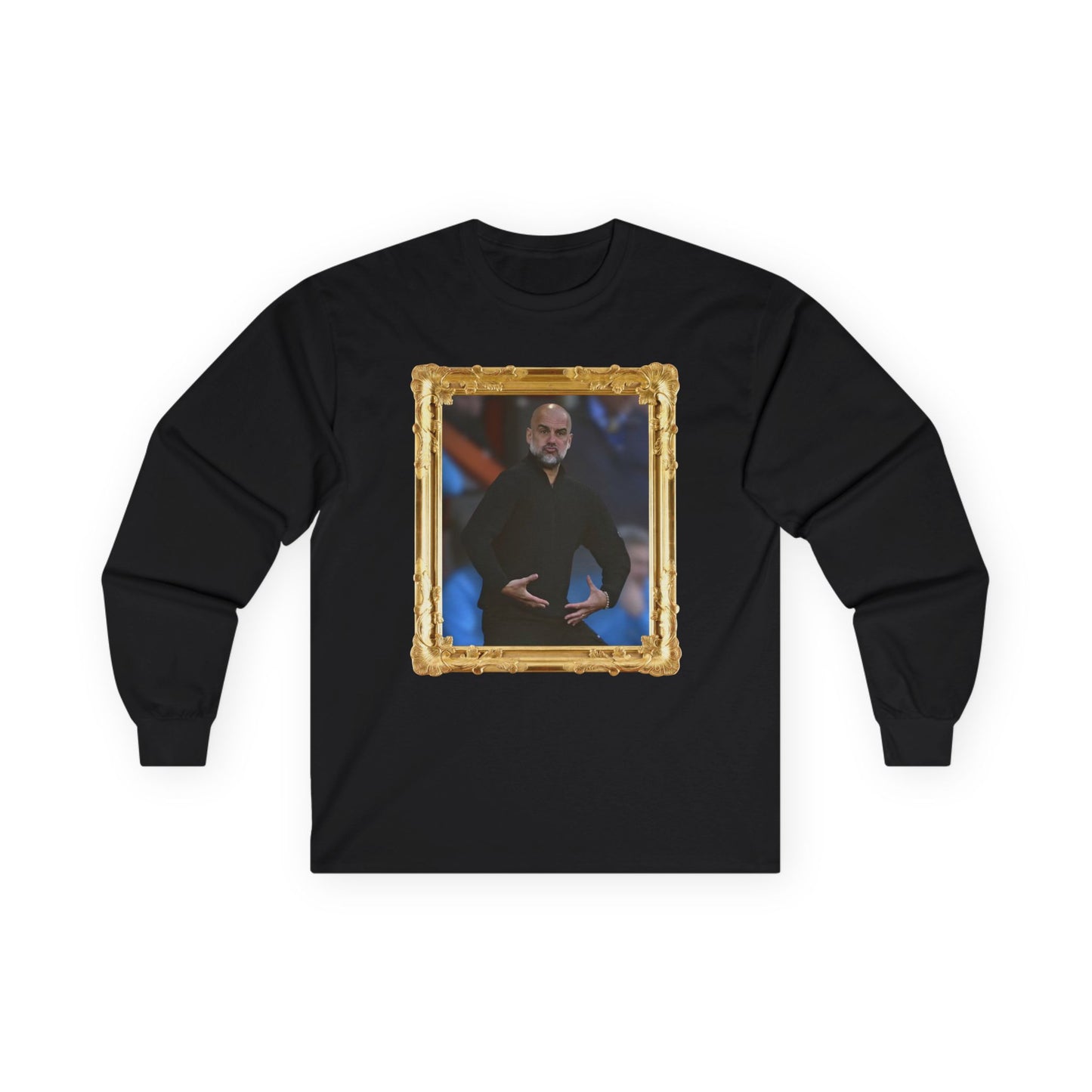 T-Shirt Manches Longues Mixte - Pep Guardiola Balls Manchester City (Gold Frame)
