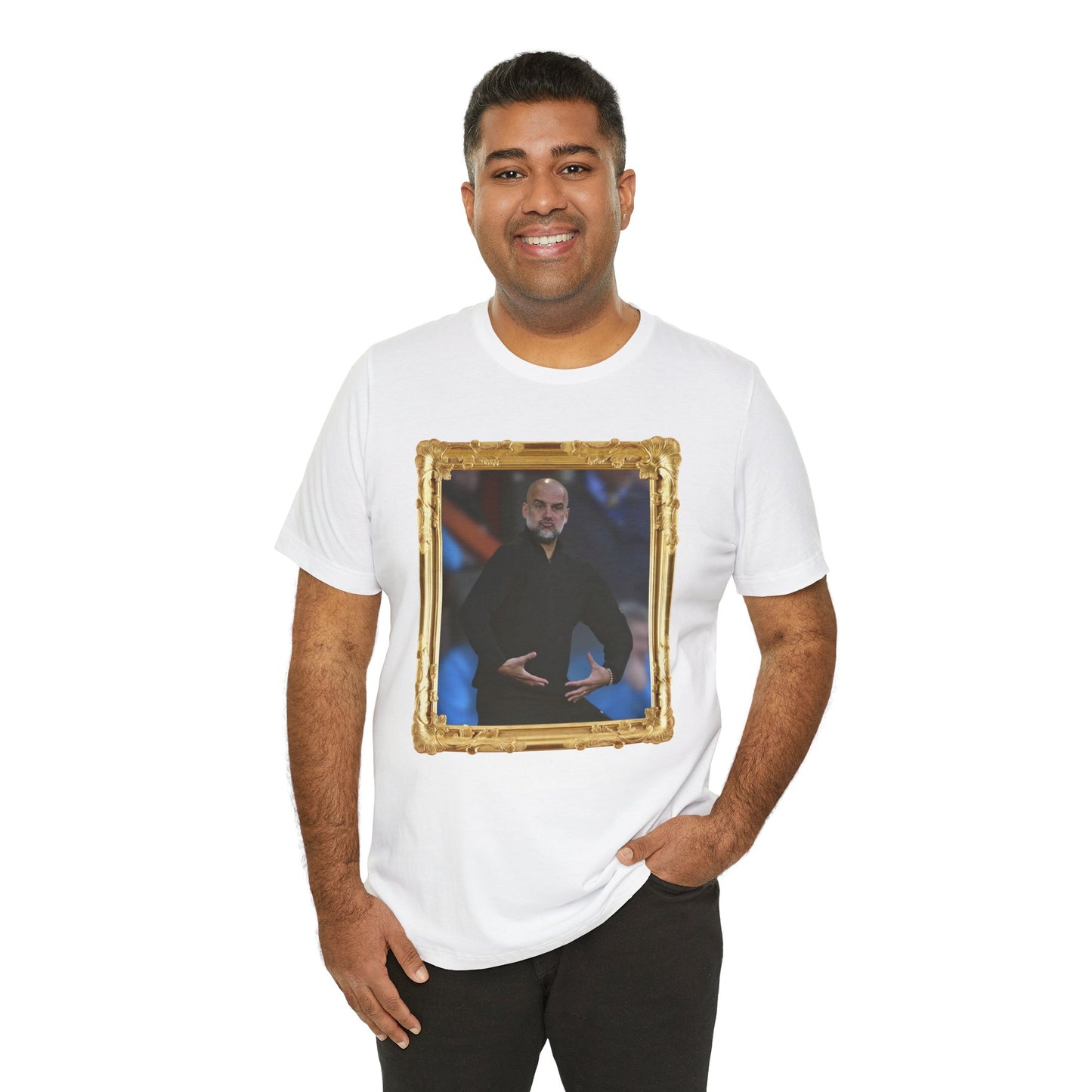 Mixed T-Shirt - Pep Guardiola "Balls" (Gold frame)