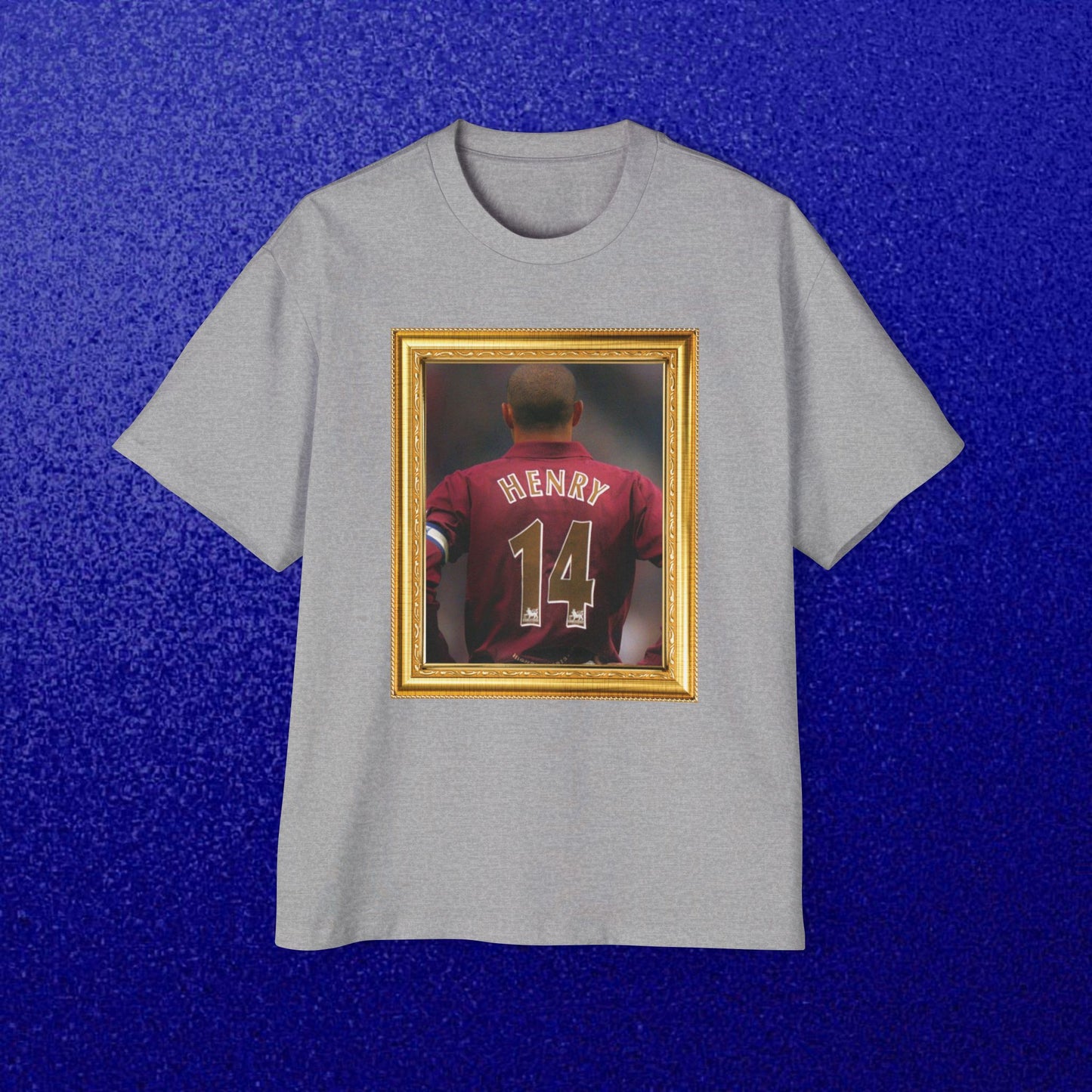 T-Shirt Mixte Oversized - Thierry Henry Legend (Arsenal, Gold Frame)