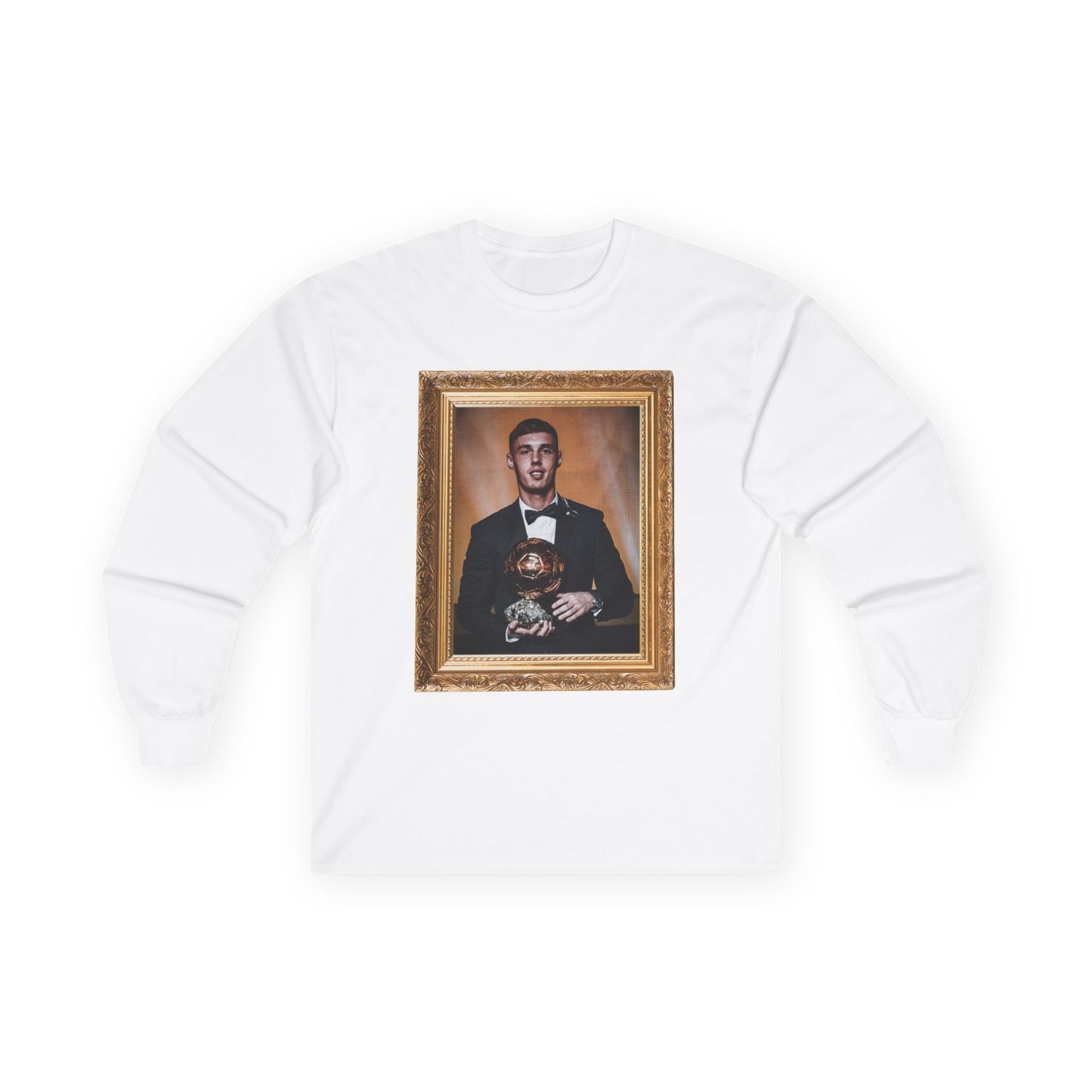 Unisex Long Sleeve T-Shirt - Cole Palmer Ballon d'Or (Chelsea, Gold Frame)