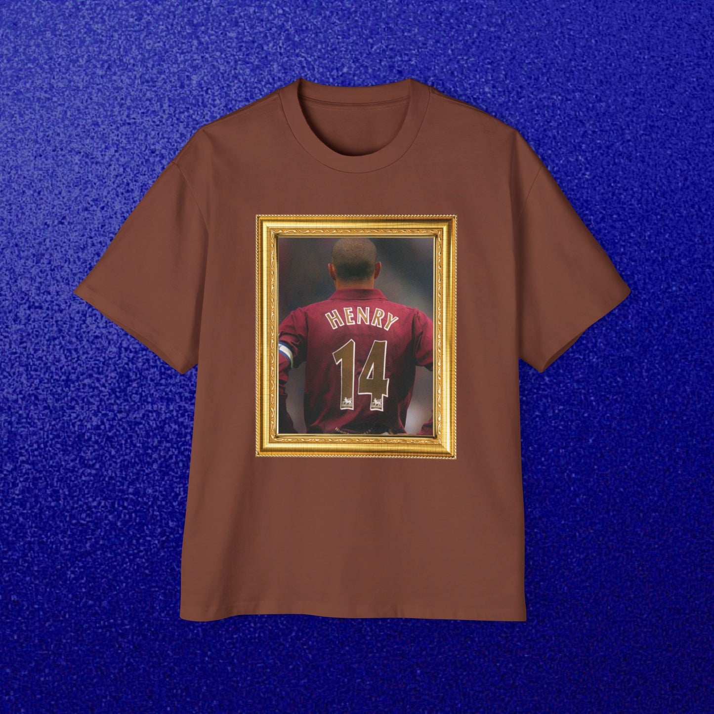 T-Shirt Mixte Oversized - Thierry Henry Legend (Arsenal, Gold Frame)