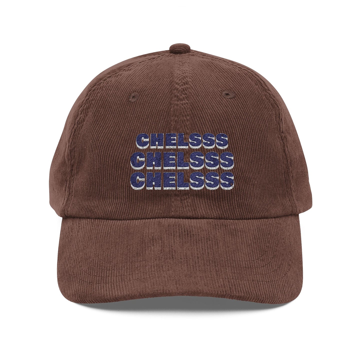Casquette en velours côtelé et brodé - 'CHELSSS' Chelsea