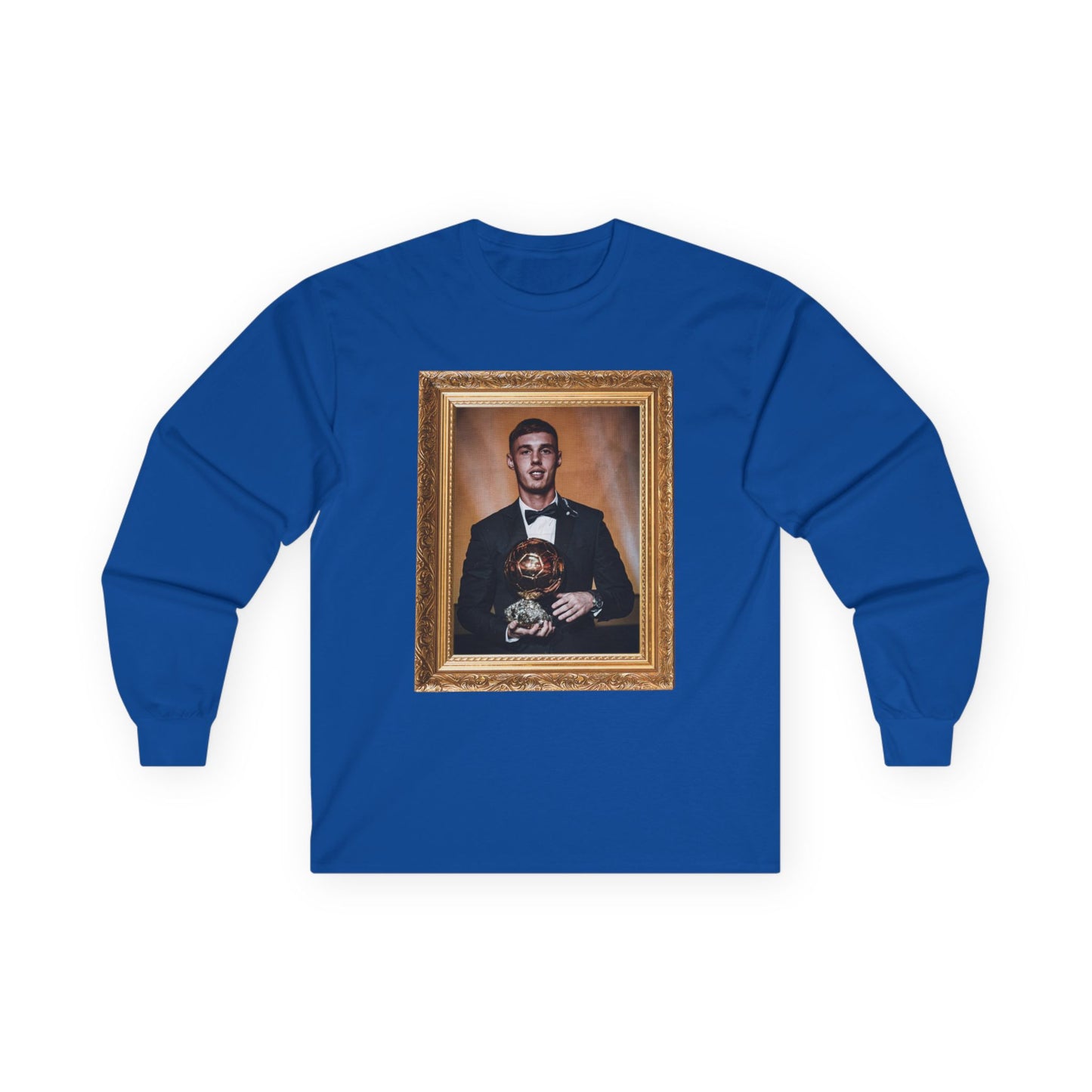 Unisex Long Sleeve T-Shirt - Cole Palmer Ballon d'Or (Chelsea, Gold Frame)