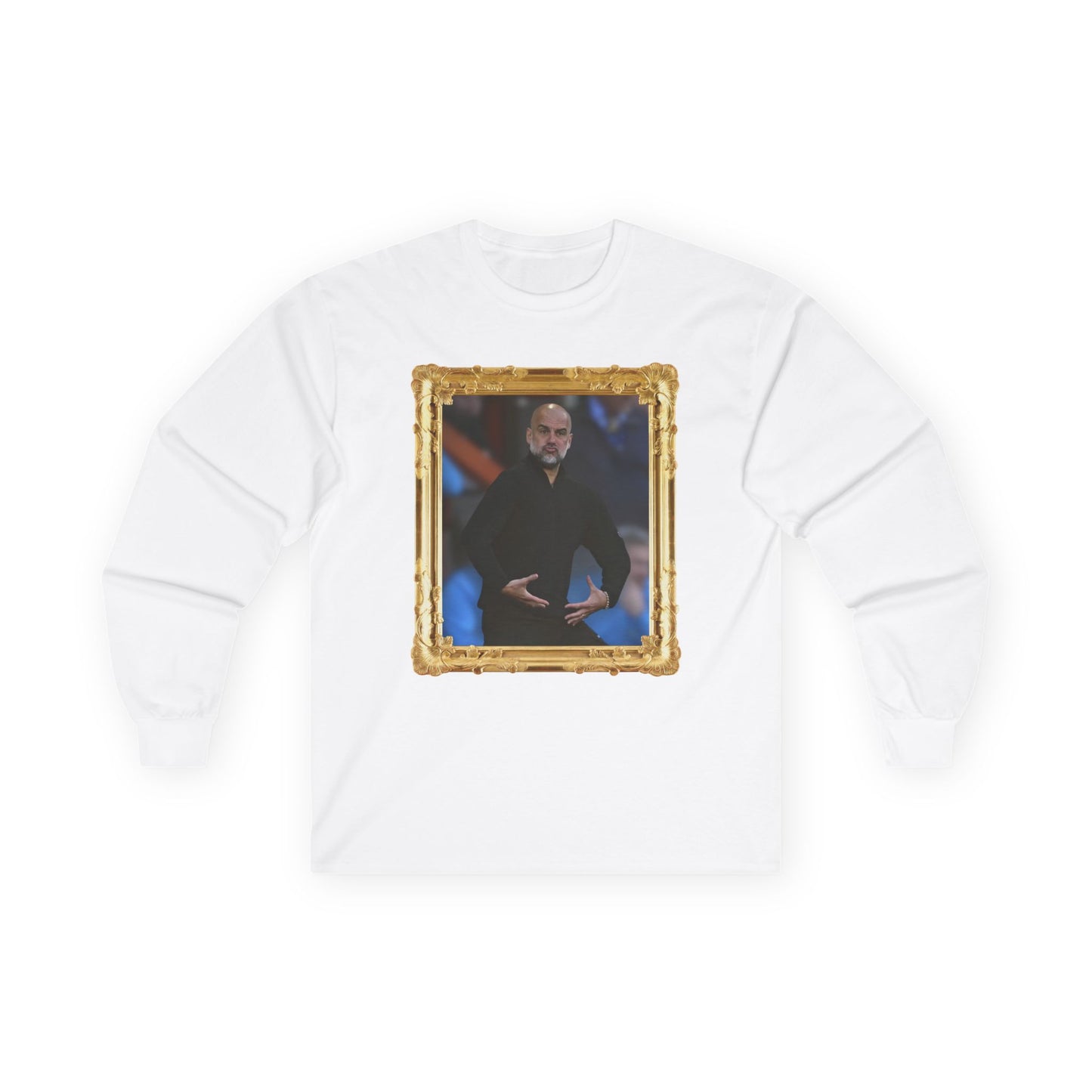 T-Shirt Manches Longues Mixte - Pep Guardiola Balls Manchester City (Gold Frame)