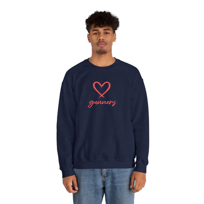 Pull Mixte Brodé - Cœur de Gunners (Arsenal)