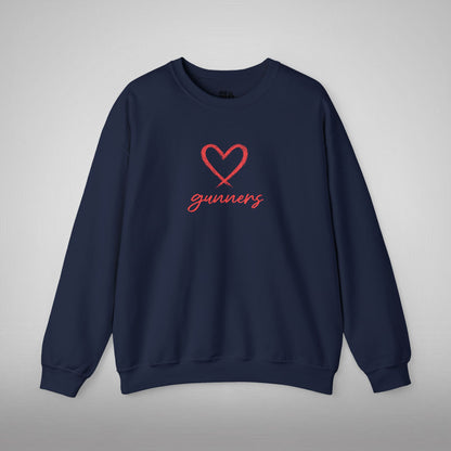 Pull Mixte Brodé - Cœur de Gunners (Arsenal)
