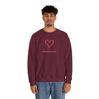 Pull Mixte Brodé - Cœur de Mancunien (Manchester United)