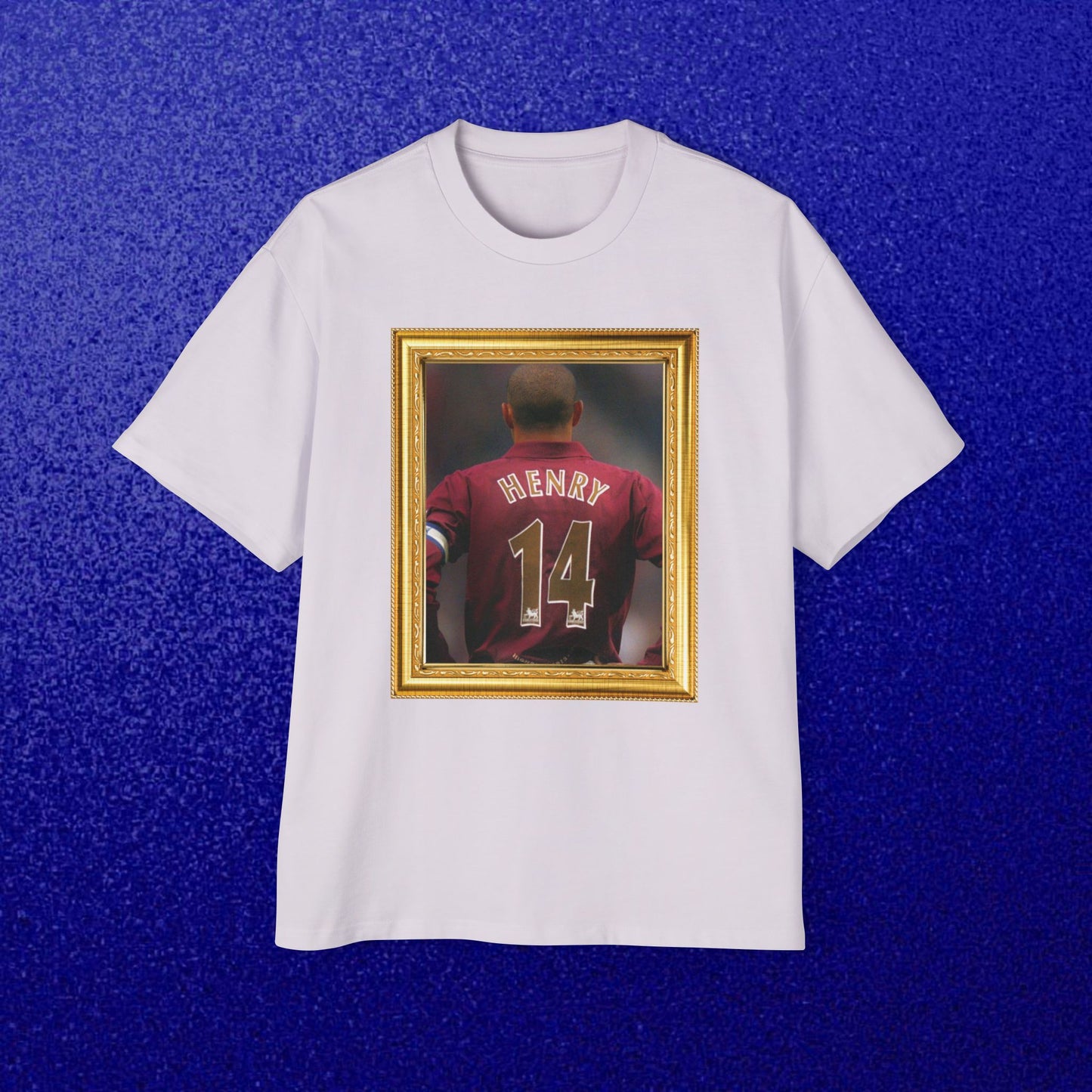 T-Shirt Mixte Oversized - Thierry Henry Legend (Arsenal, Gold Frame)