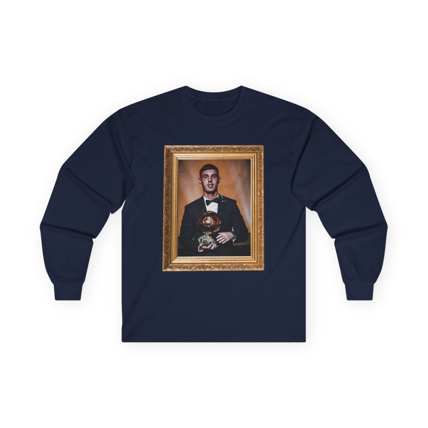 Unisex Long Sleeve T-Shirt - Cole Palmer Ballon d'Or (Chelsea, Gold Frame)