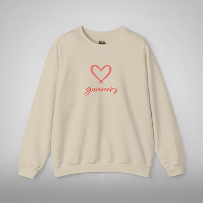 Pull Mixte Brodé - Cœur de Gunners (Arsenal)