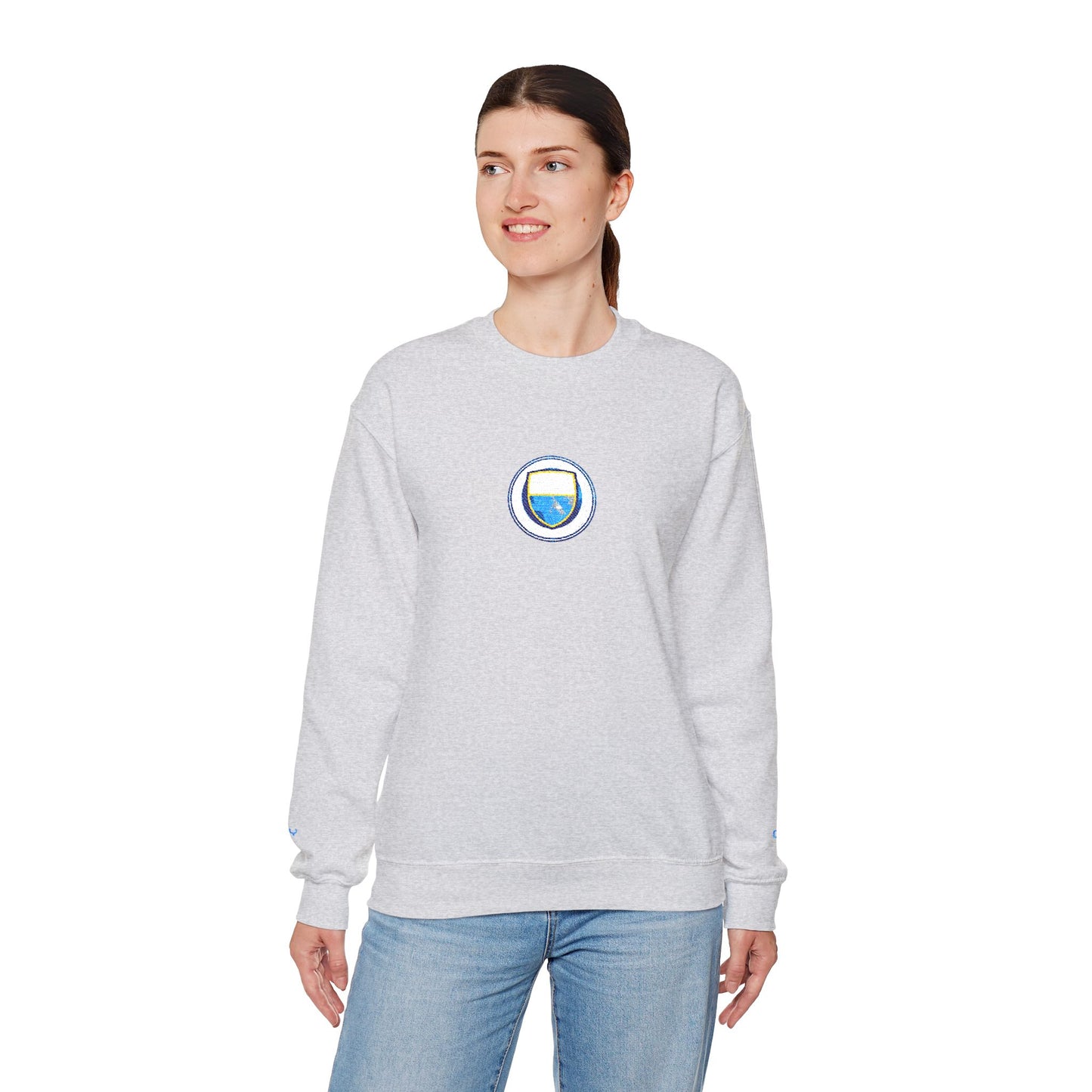Unisex sweater with embroidered design - Man City