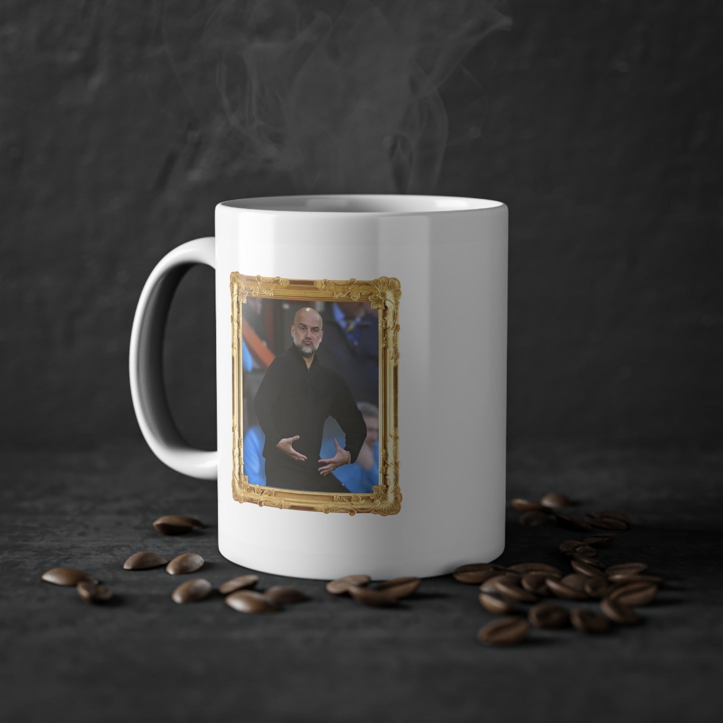 Mug - Pep Guardiola (Manchester City, Gold Frame)