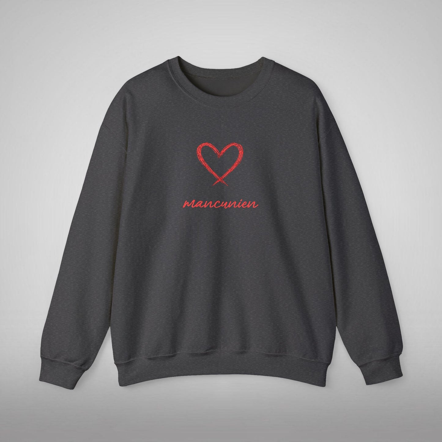 Pull Mixte Brodé - Cœur de Mancunien (Manchester United)