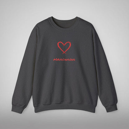Pull Mixte Brodé - Cœur de Mancunien (Manchester United)