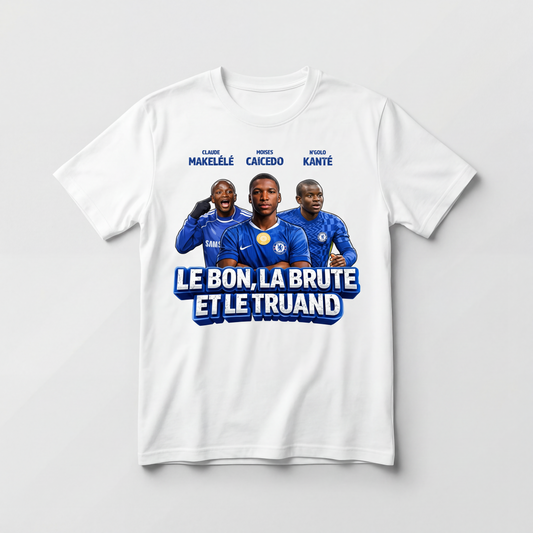 T-Shirt - The Good, the Bad and the Ugly (Makelele, Kante, Caicedo, Chelsea)
