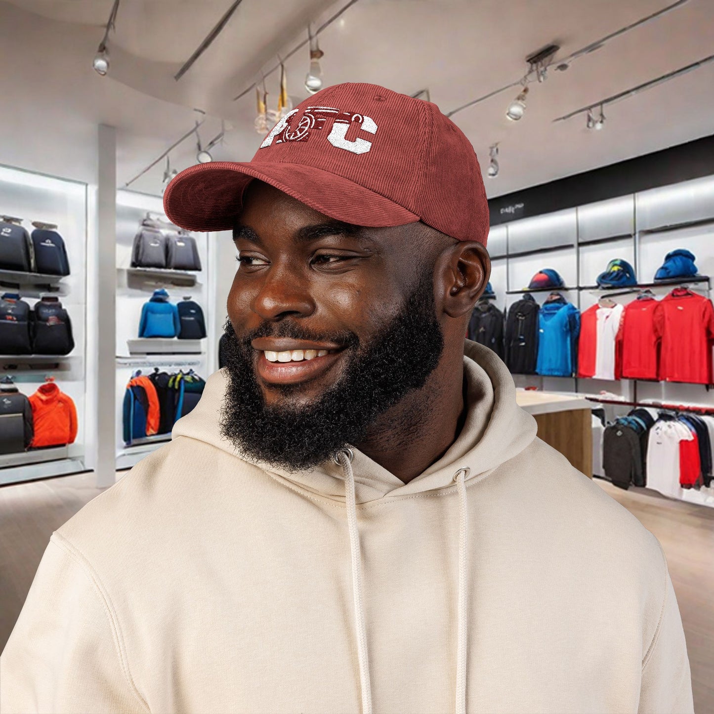 Corduroy cap with embroidery - 'AFC' Arsenal