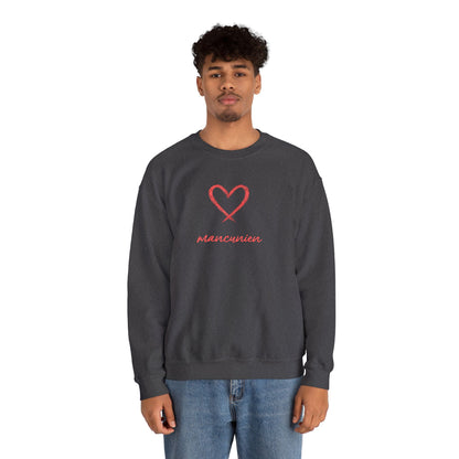 Pull Mixte Brodé - Cœur de Mancunien (Manchester United)