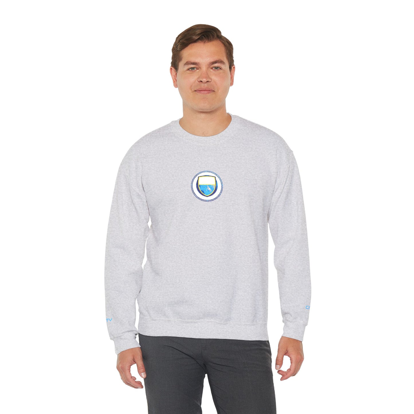 Unisex sweater with embroidered design - Man City