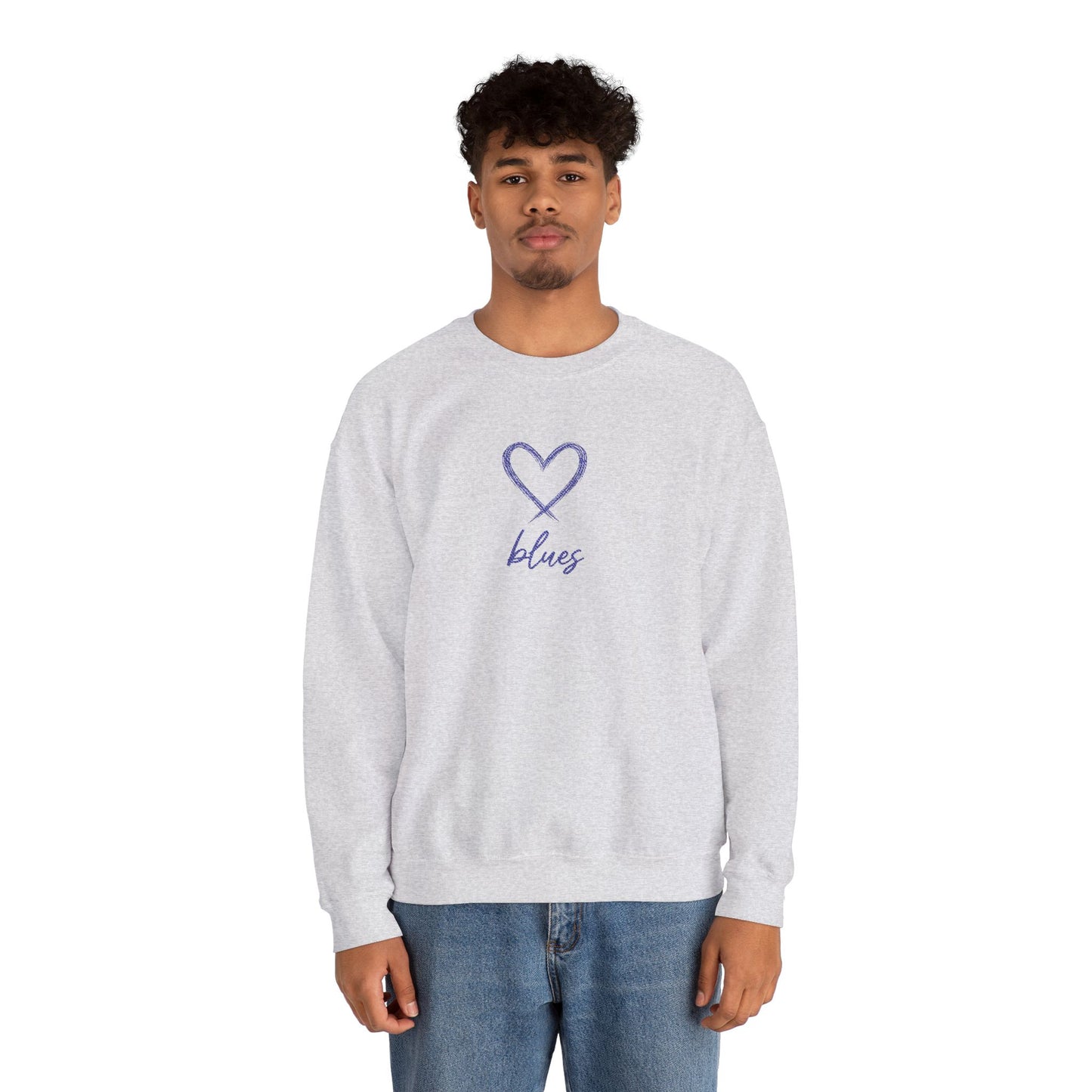 Pull Mixte Brodé - Cœur de Blues (Chelsea)