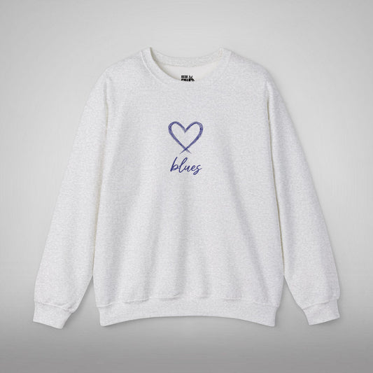 Embroidered Unisex Sweatshirt - Heart of Blues (Chelsea)