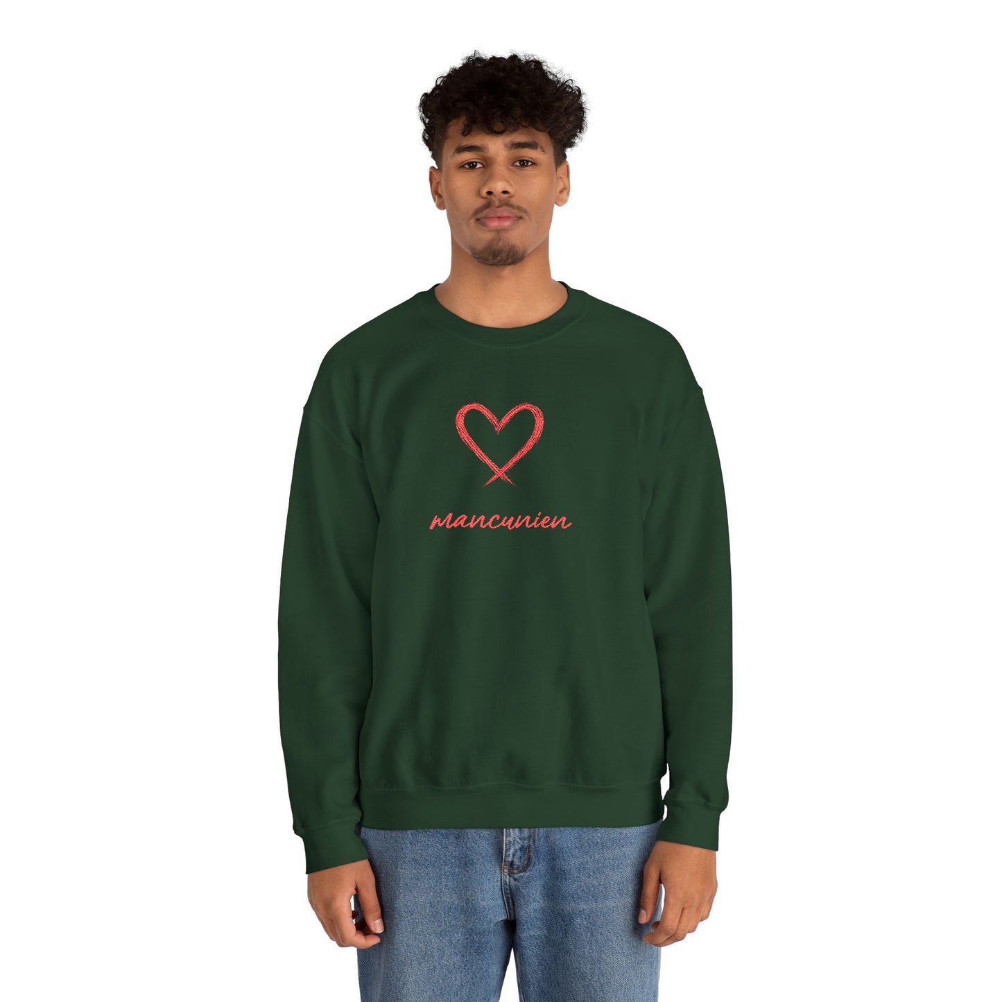 Pull Mixte Brodé - Cœur de Mancunien (Manchester United)