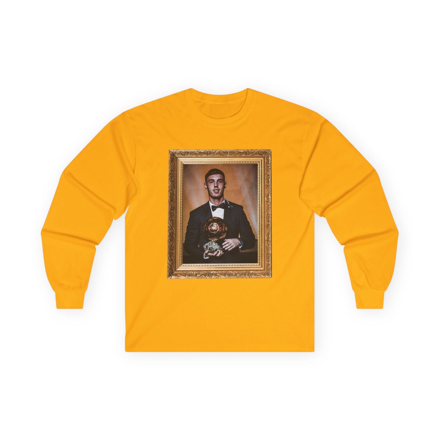 Unisex Long Sleeve T-Shirt - Cole Palmer Ballon d'Or (Chelsea, Gold Frame)