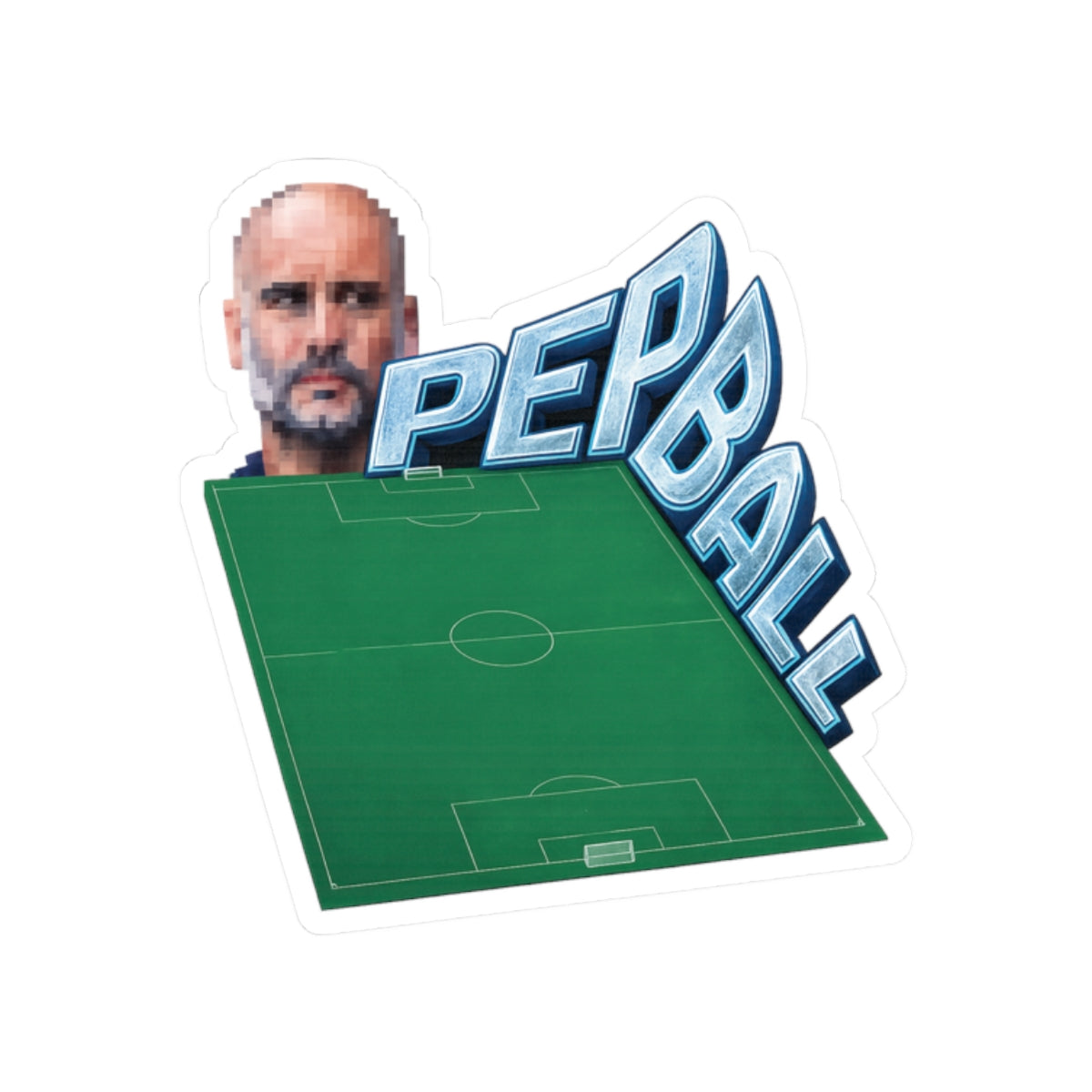 Football Sticker — "Pep Ball" Guardiola (Manchester City)