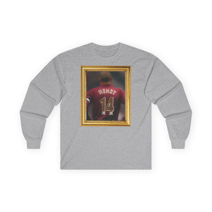 T-Shirt Manches Longues Mixte - Thierry Henry Legend (Arsenal, Gold Frame)
